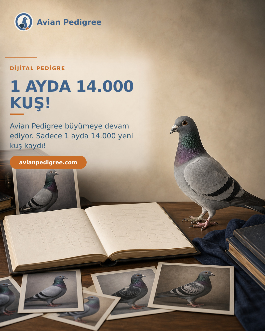 Avian Pedigree sosyal medya görseli: 1 AYDA 14.000 KUŞ!